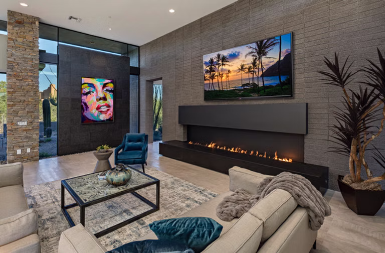 Luxury outdoor fire environment