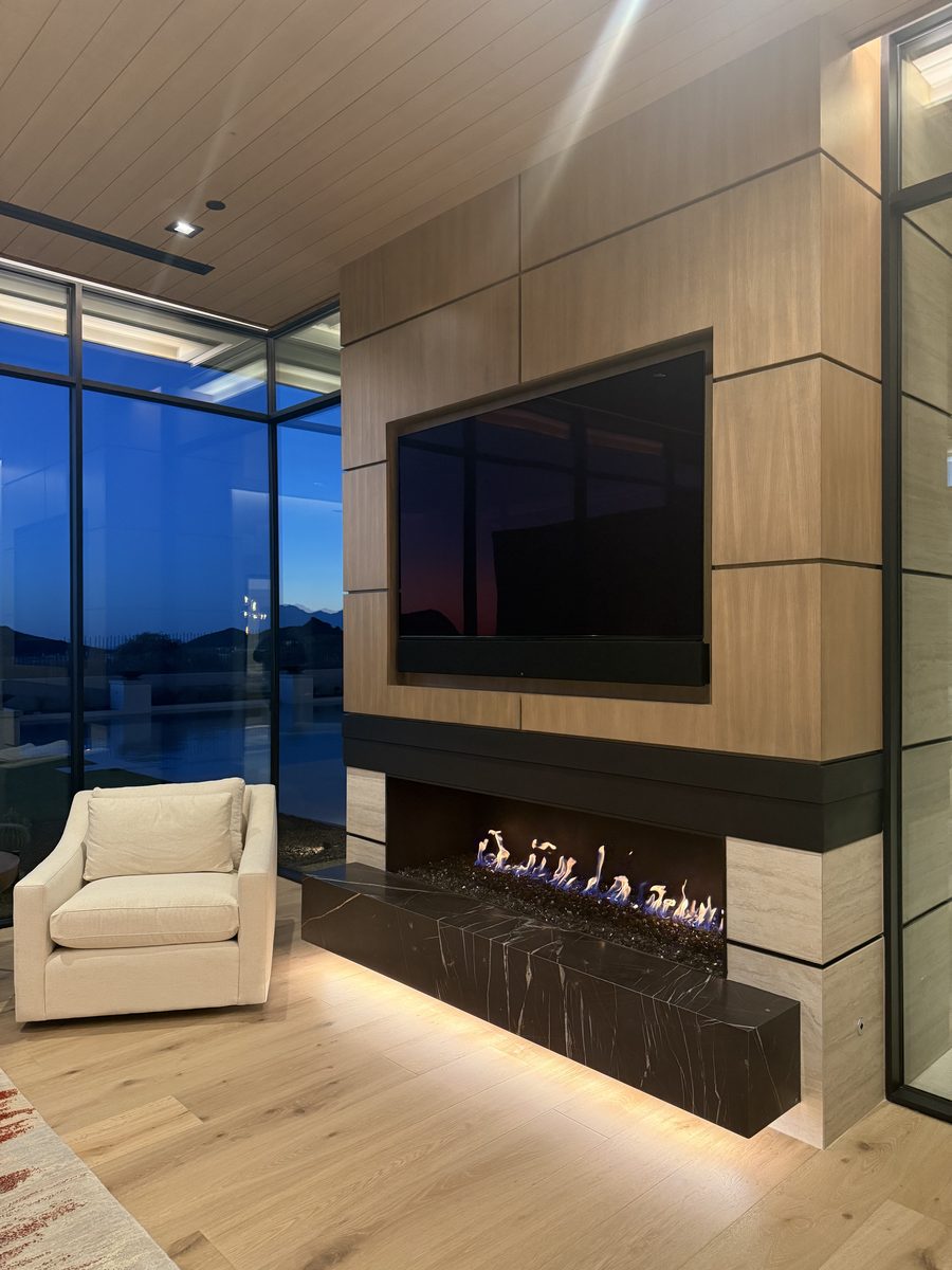 Luxury residential fire environment